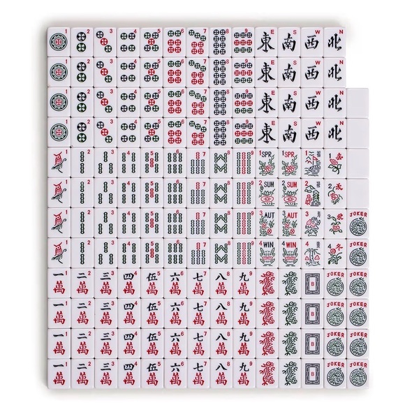 Classic Mahjong Tile Set with Racks - Picture 4 of 5